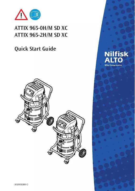 Mode d'emploi NILFISK ATTIX 965-0H-M SD XC