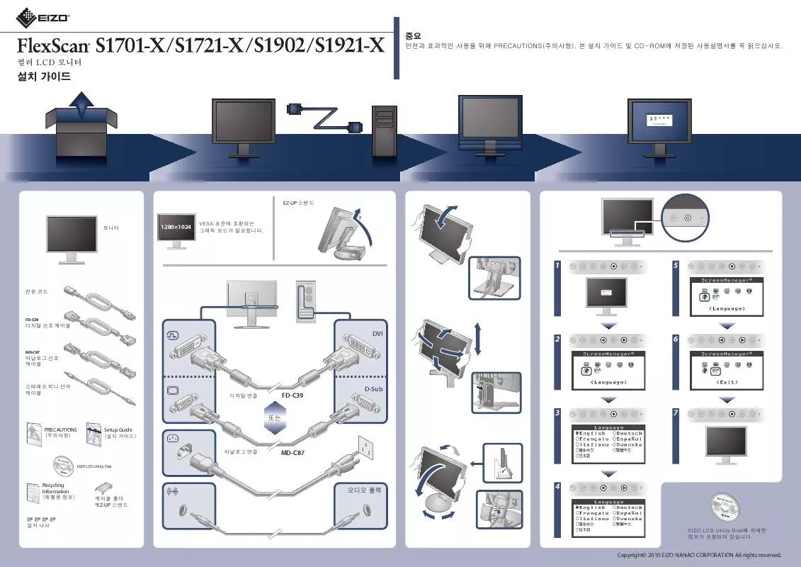 Mode d'emploi EIZO FLEXSCAN S1701-X