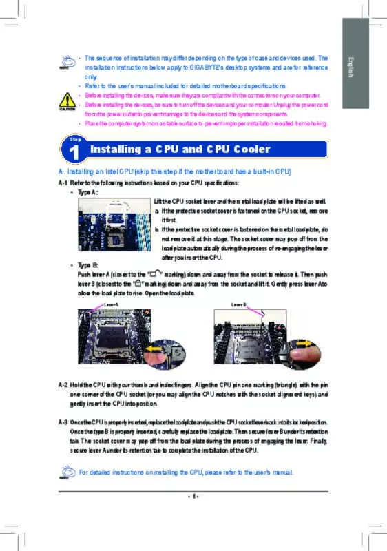 Mode d'emploi GIGABYTE 8S648-RZC