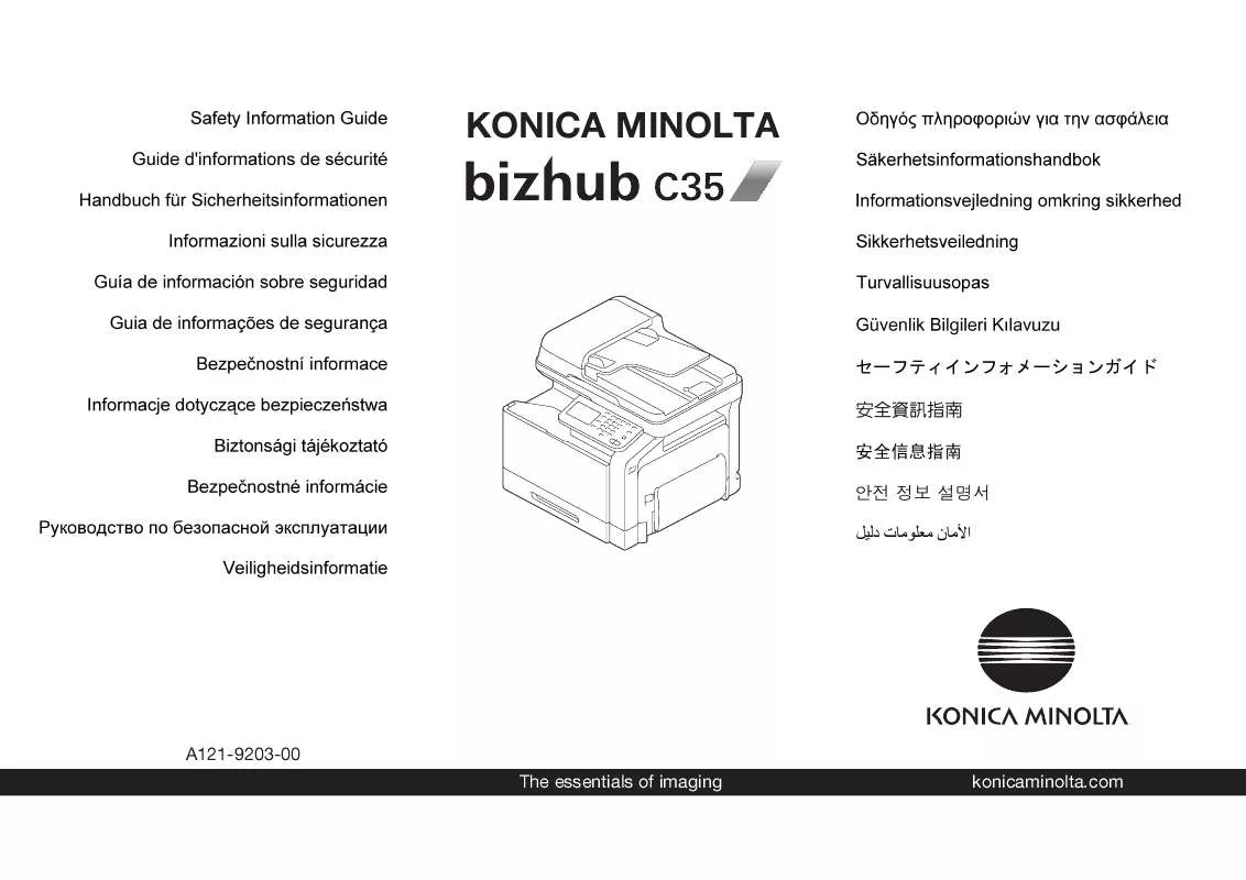 Mode d'emploi KONICA BIZHUB C35