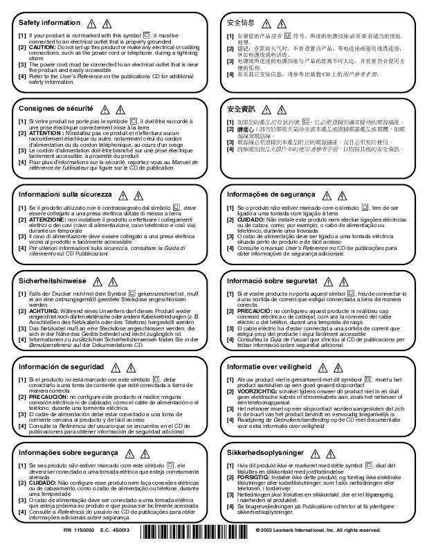 Mode d'emploi LEXMARK E232