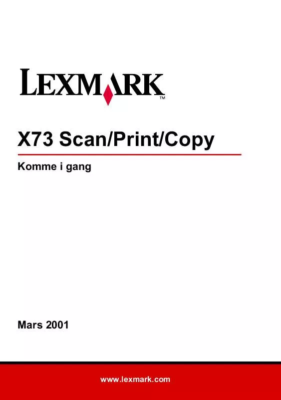 Mode d'emploi LEXMARK X73