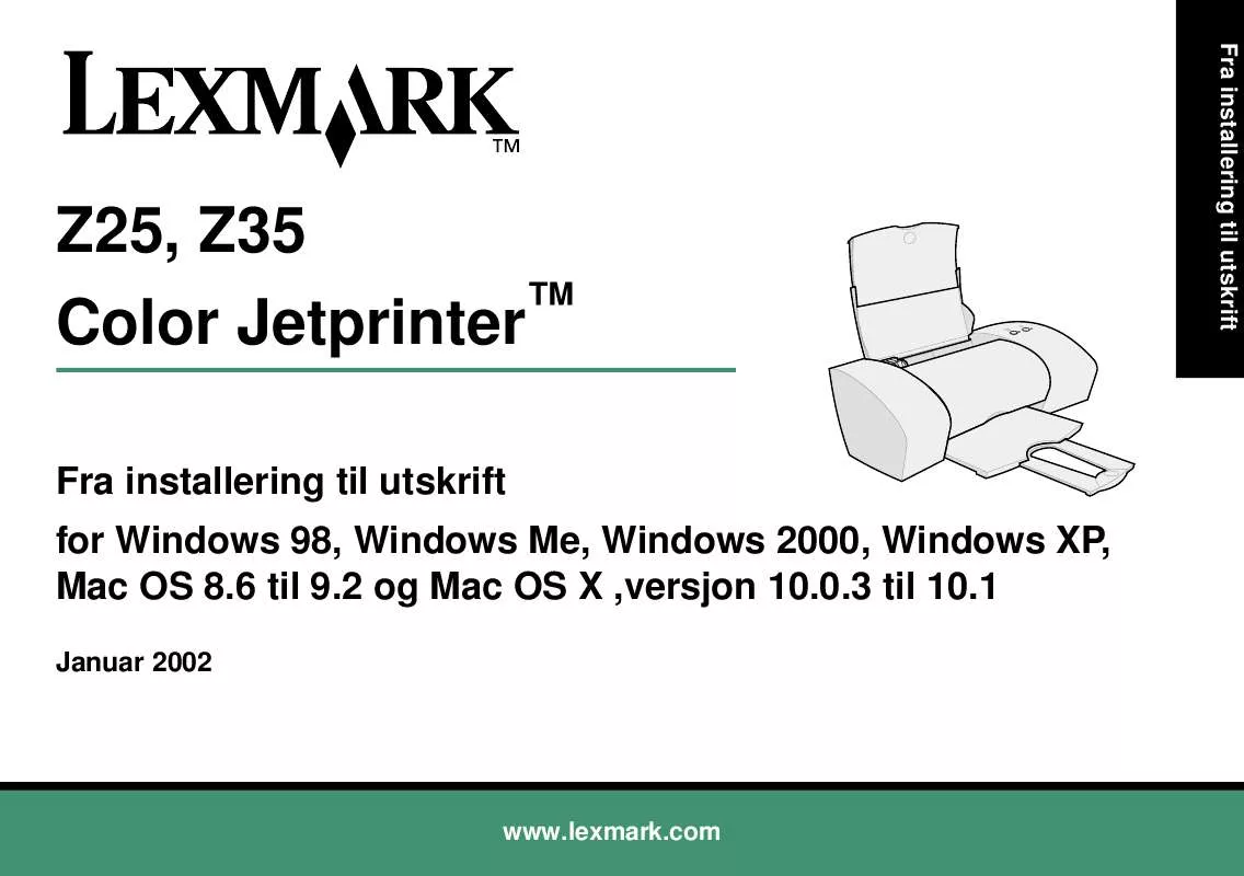 Mode d'emploi LEXMARK Z35