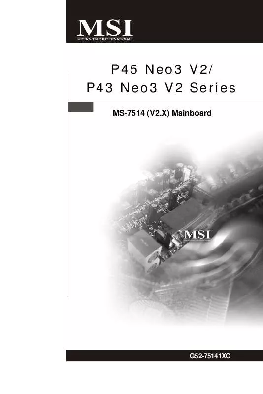 Mode d'emploi MSI P43 NEO3 V2