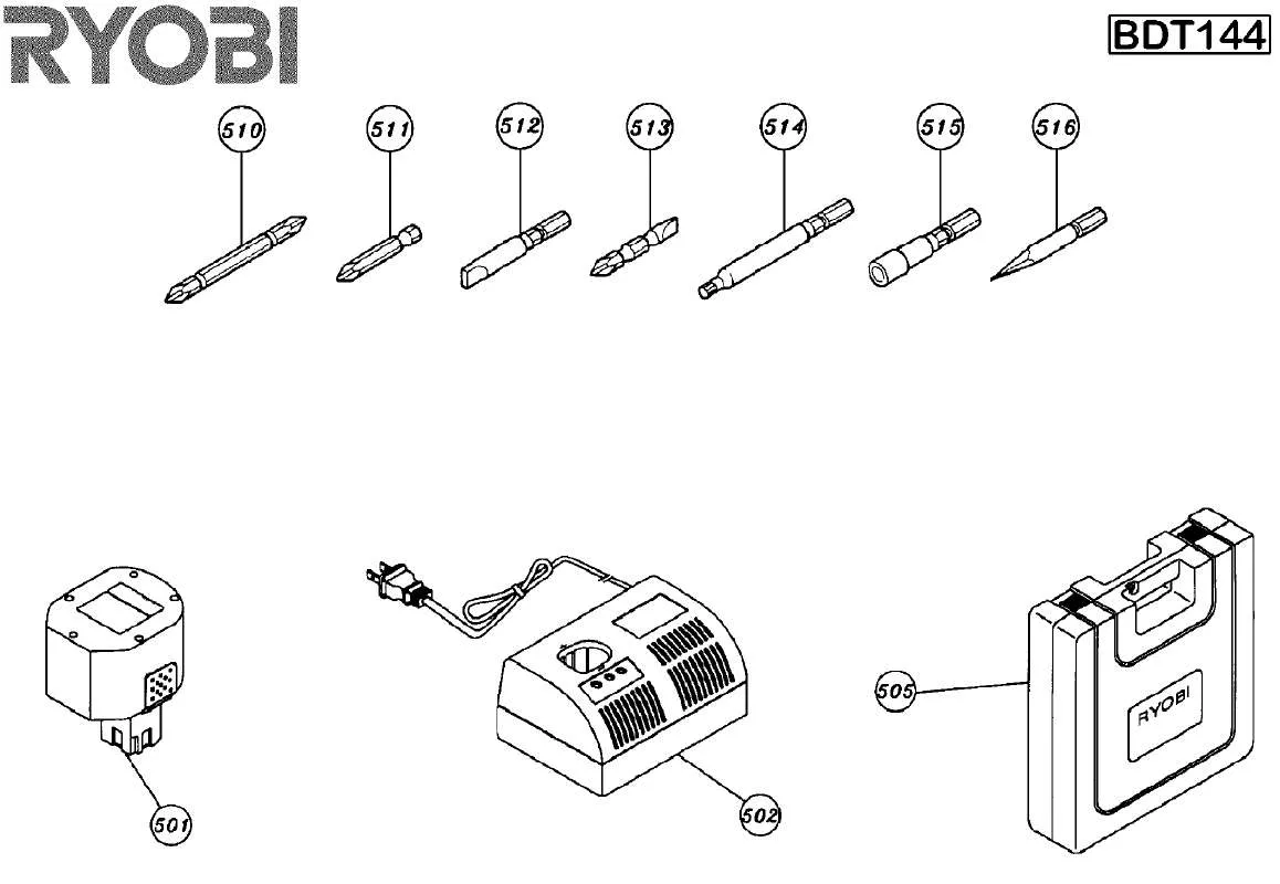 Mode d'emploi RYOBI BDT144