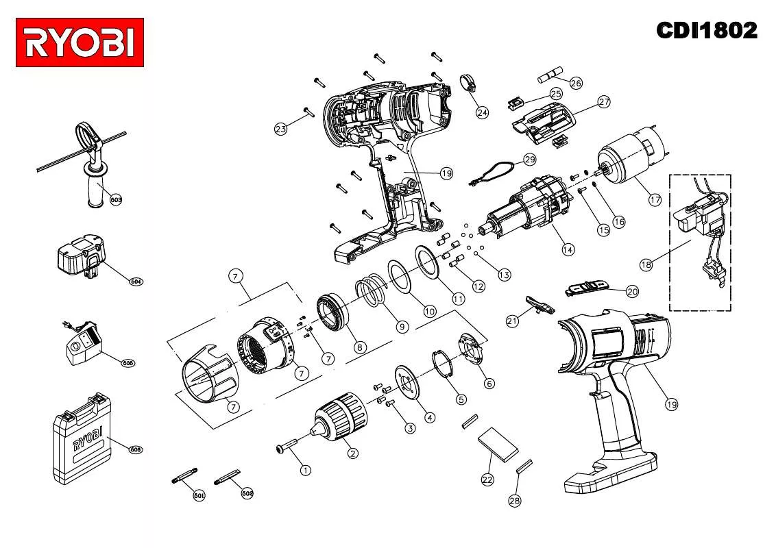 Mode d'emploi RYOBI CDI1802