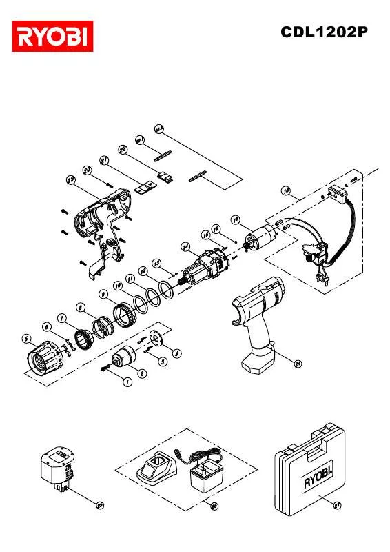 Mode d'emploi RYOBI CDL1202P