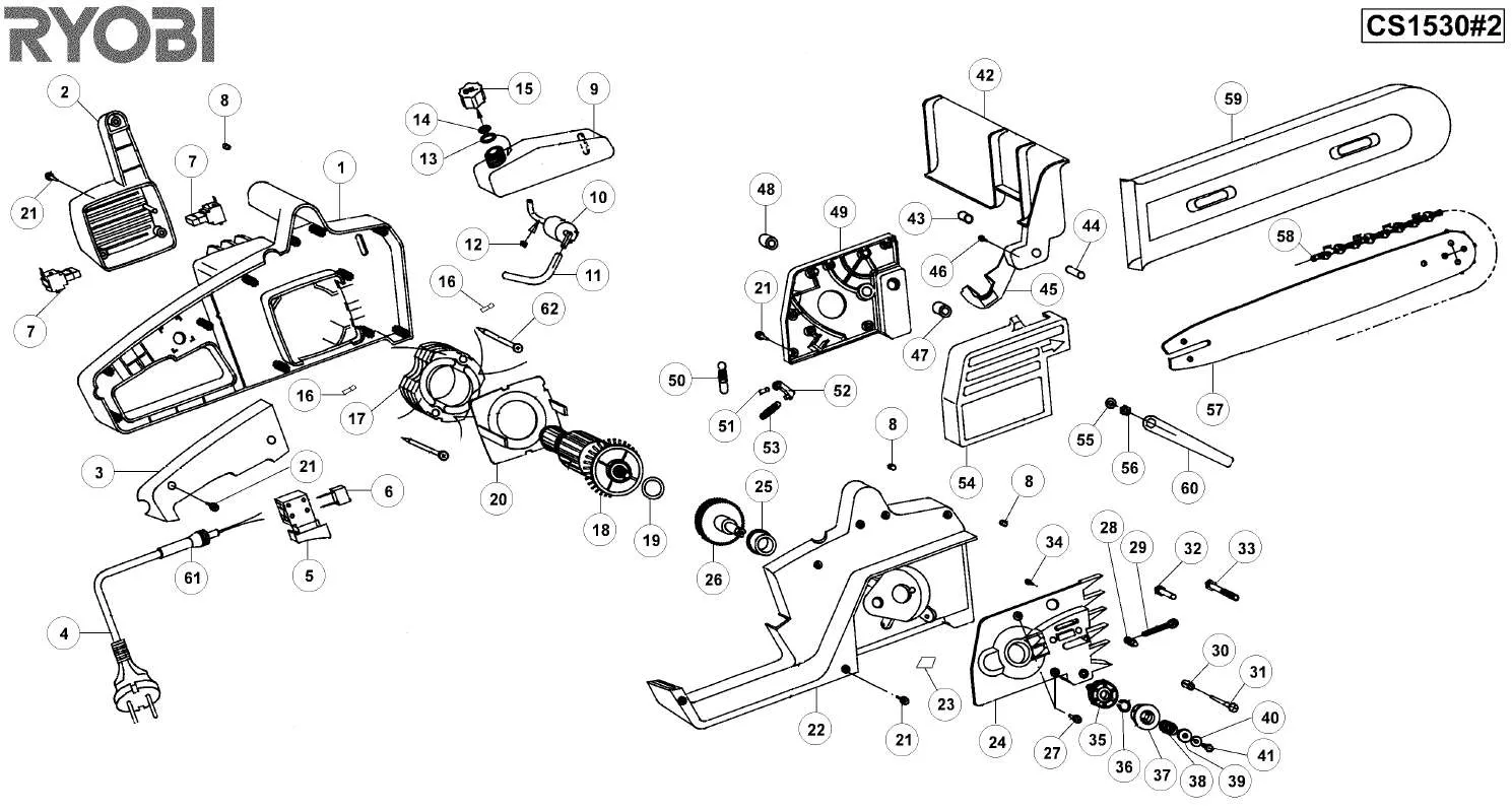 Mode d'emploi RYOBI CS1535-2