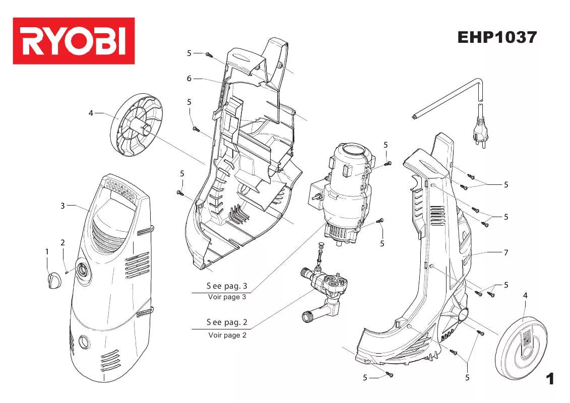 Mode d'emploi RYOBI EHP1037