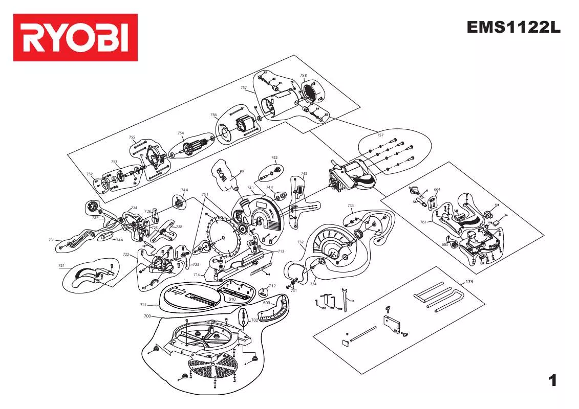 Mode d'emploi RYOBI EMS1122L