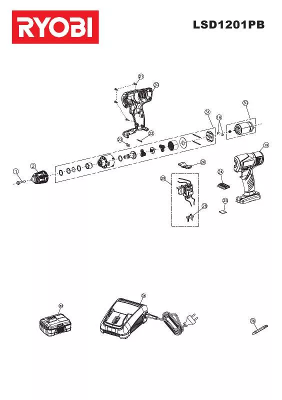 Mode d'emploi RYOBI LSD1201PB