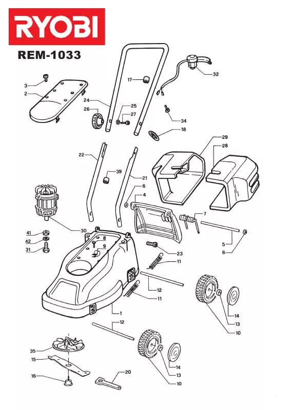 Mode d'emploi RYOBI REM-1033