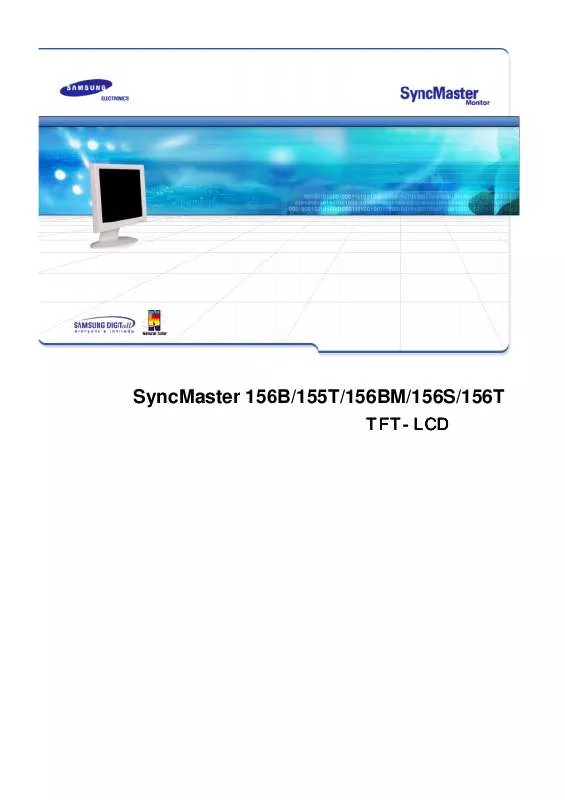 Mode d'emploi SAMSUNG SYNCMASTER 155T