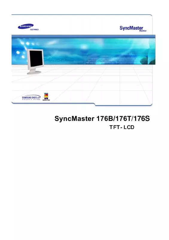 Mode d'emploi SAMSUNG SYNCMASTER 176B