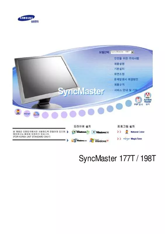 Mode d'emploi SAMSUNG SYNCMASTER 177T