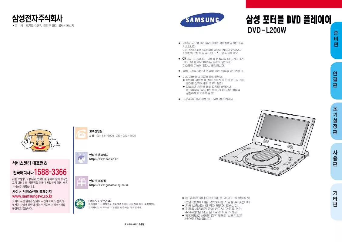 Mode d'emploi SAMSUNG DVD-L200