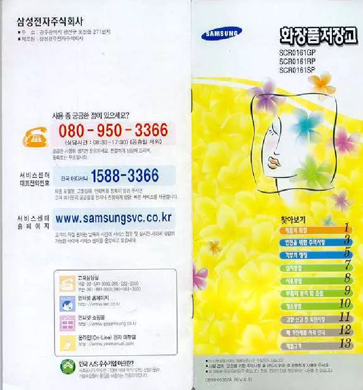 Mode d'emploi SAMSUNG SC-R0160ST