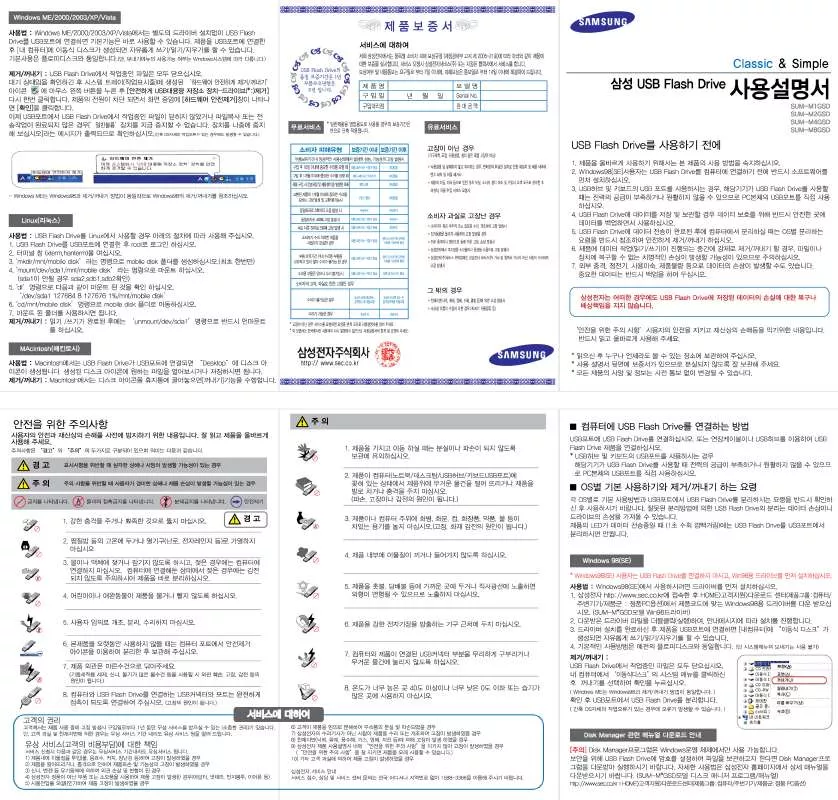 Mode d'emploi SAMSUNG SUM-M1GSD