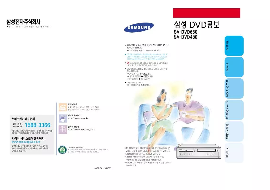 Mode d'emploi SAMSUNG SV-DVD430