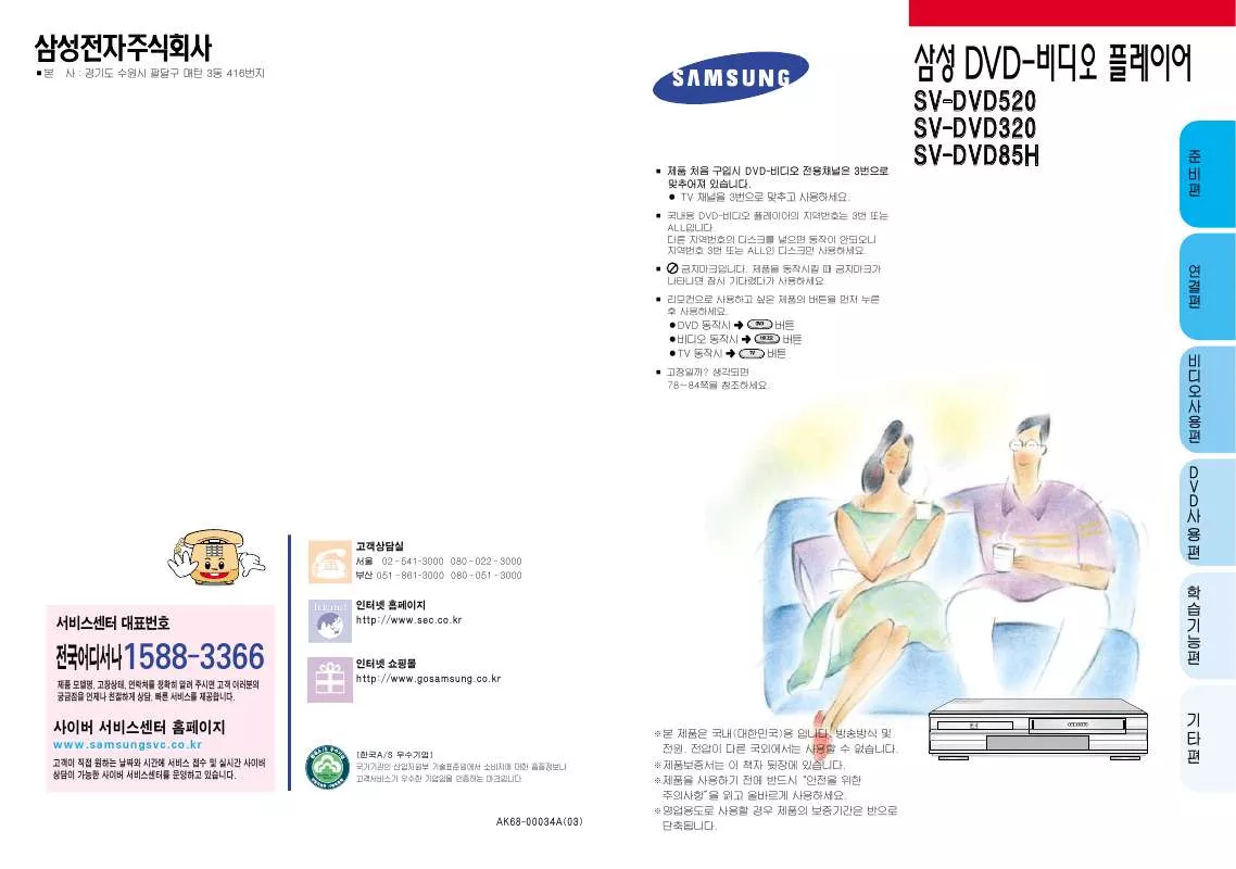 Mode d'emploi SAMSUNG SV-DVD85H